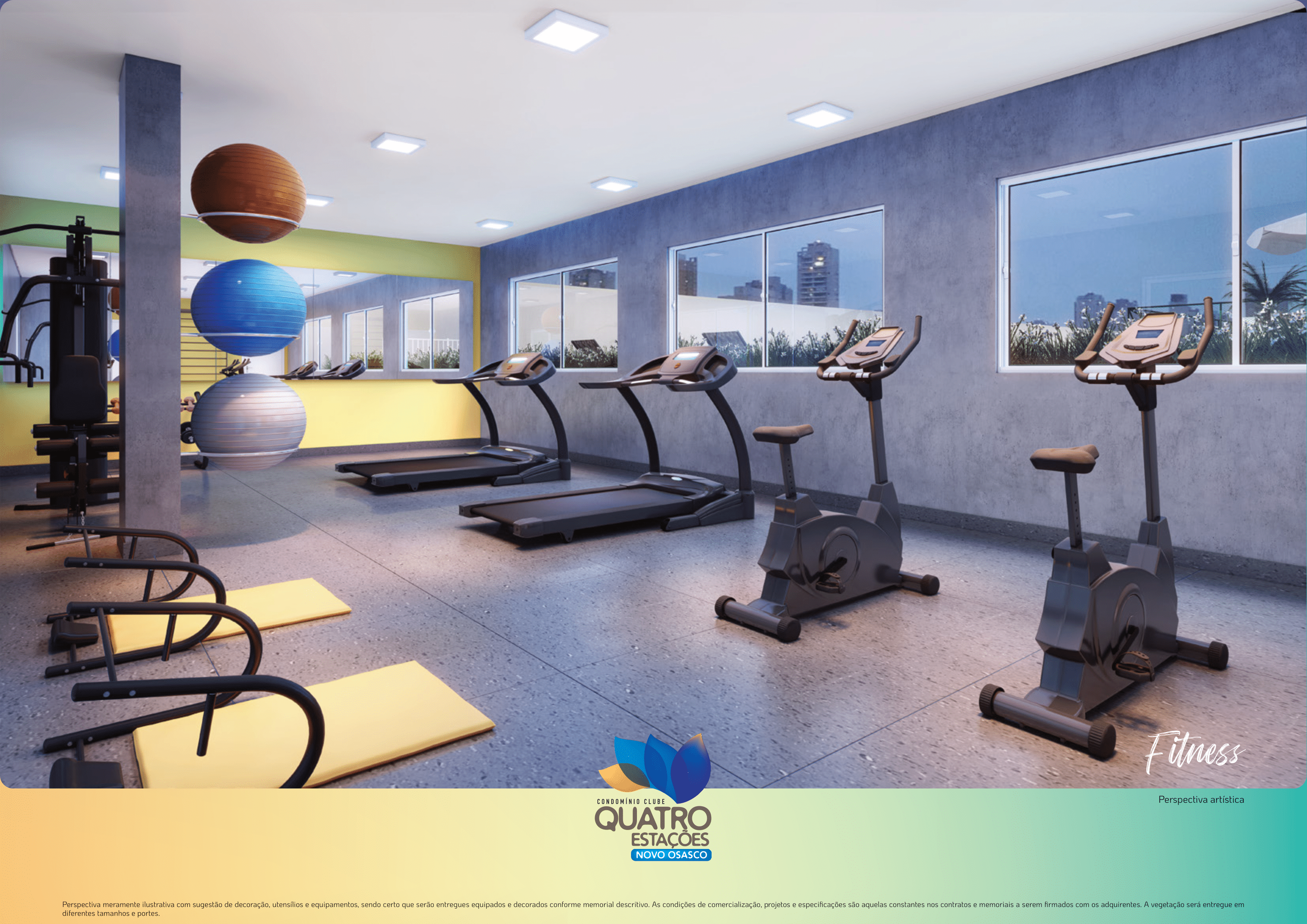 Academia completa equipada do Residencial Quatro Estações