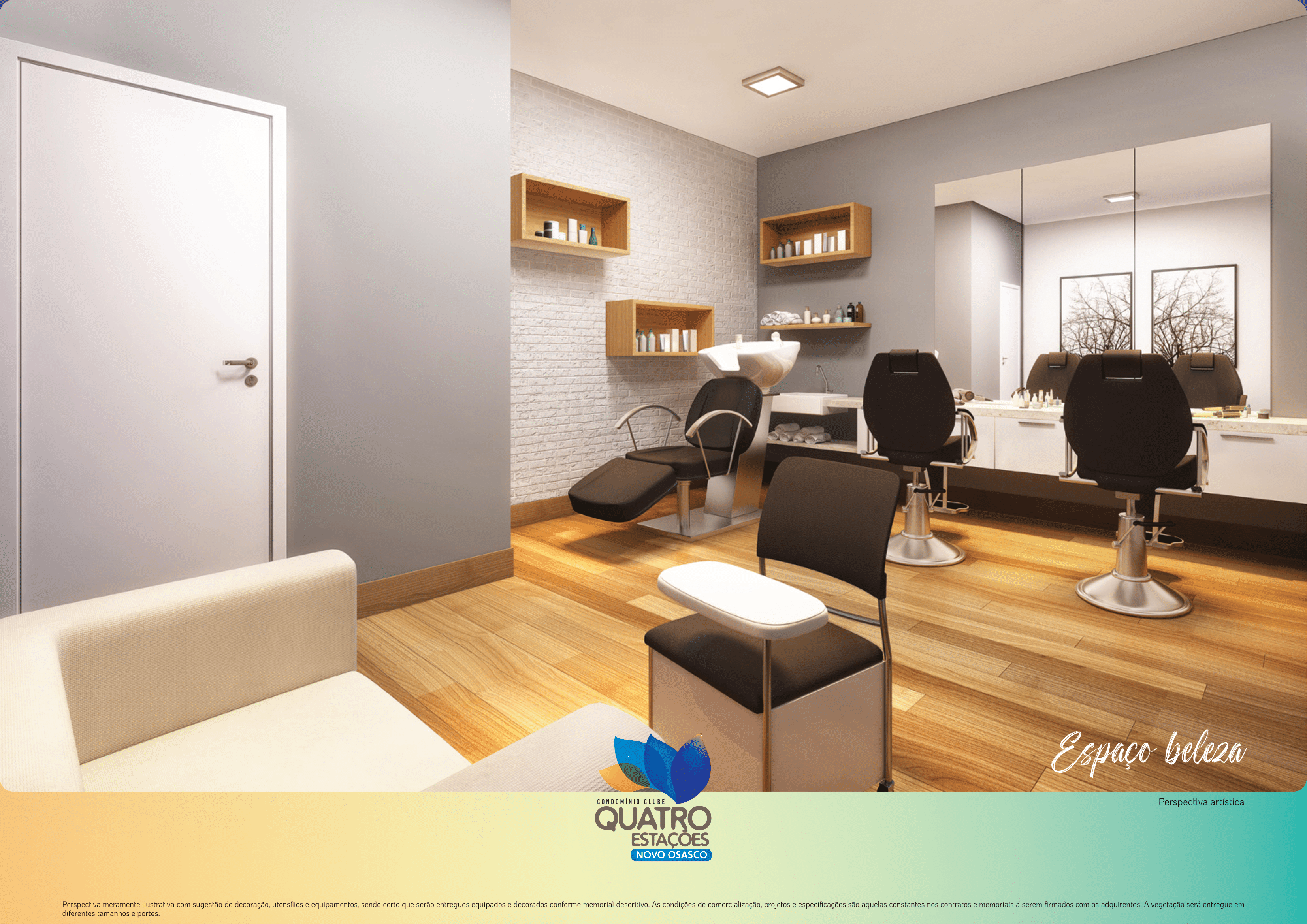 Espaço beleza com infraestrutura para serviços estéticos