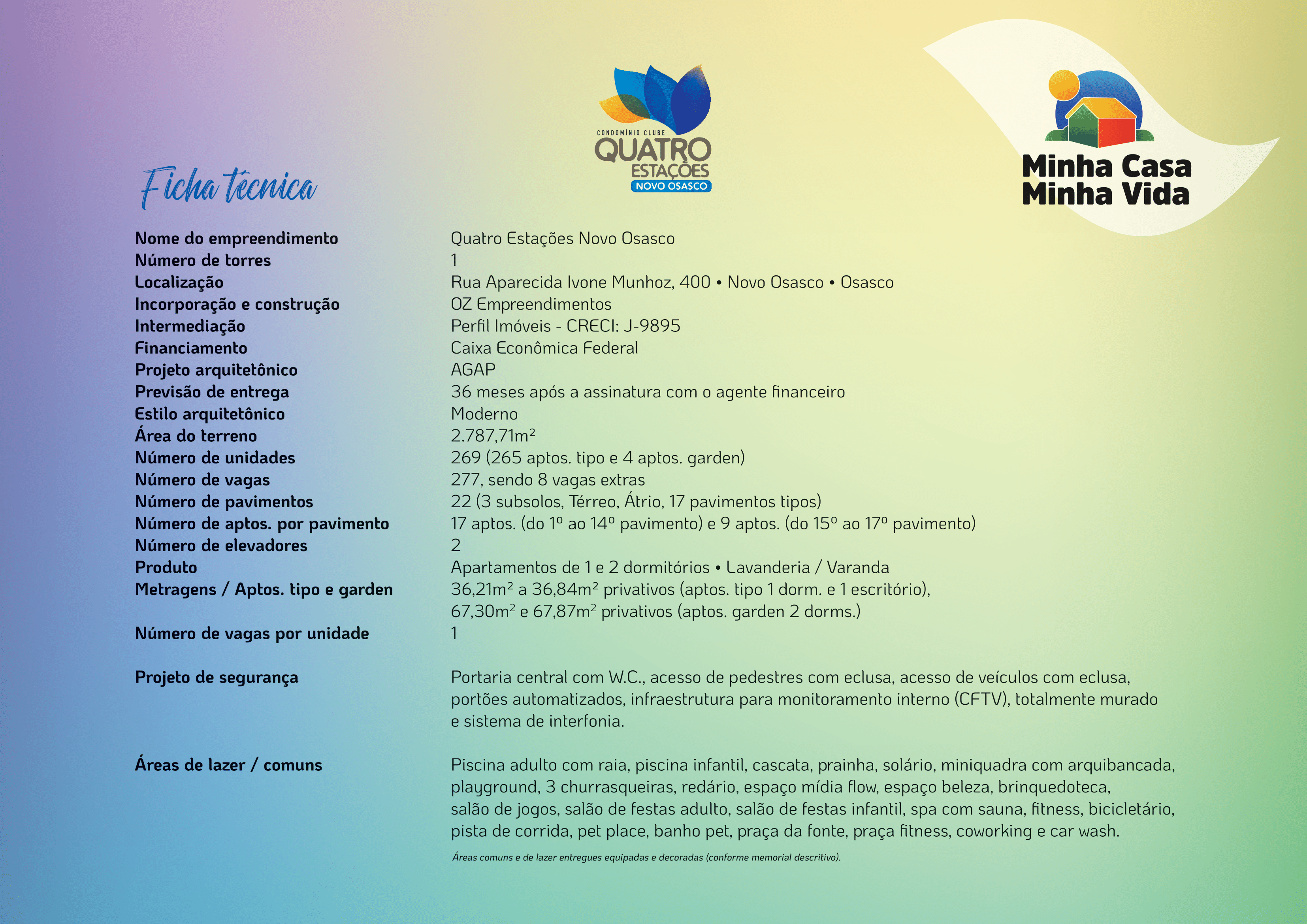 Planta do apartamento Garden 67m² 2 dormitórios com suite