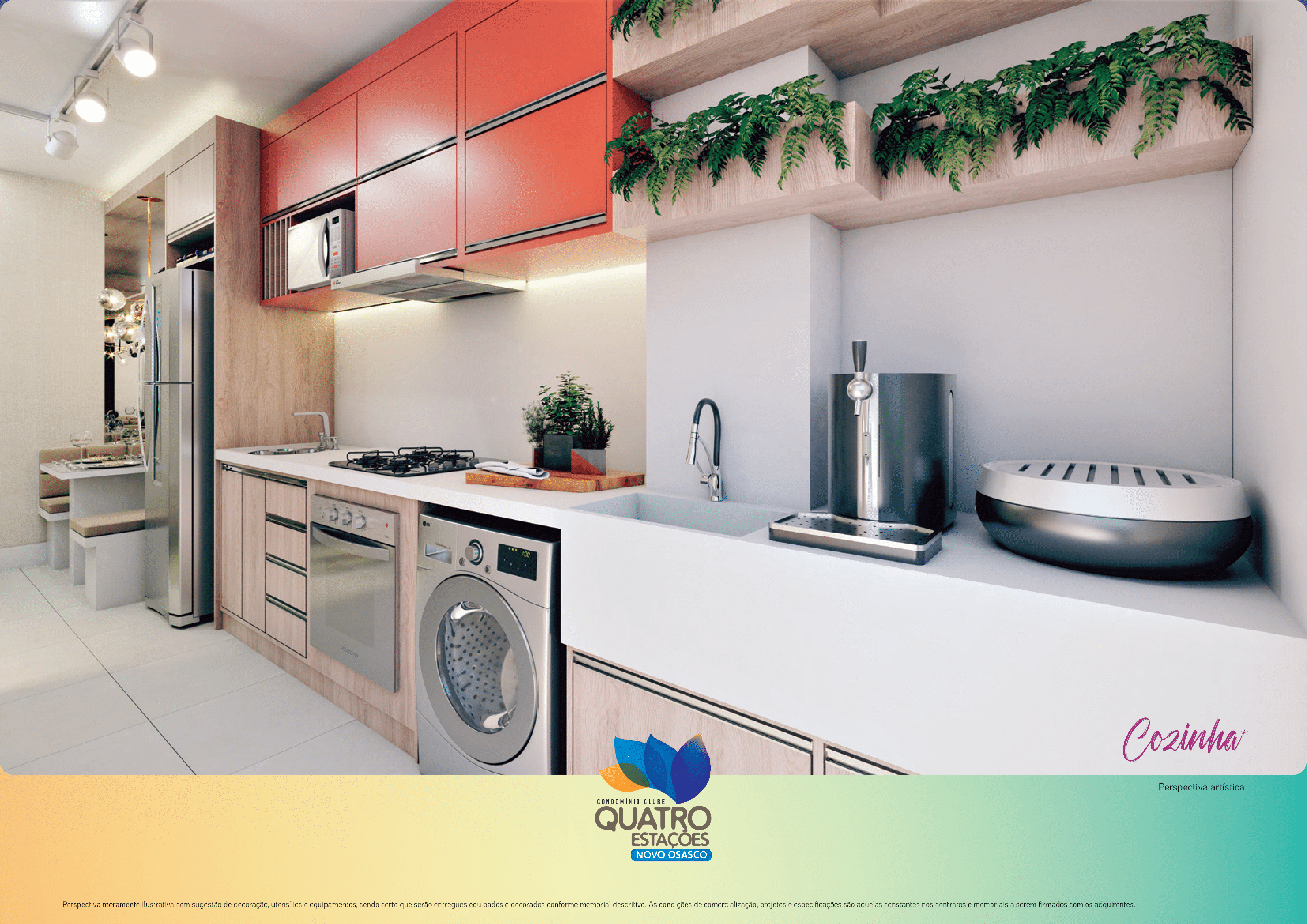 Cozinha planejada com acabamentos premium