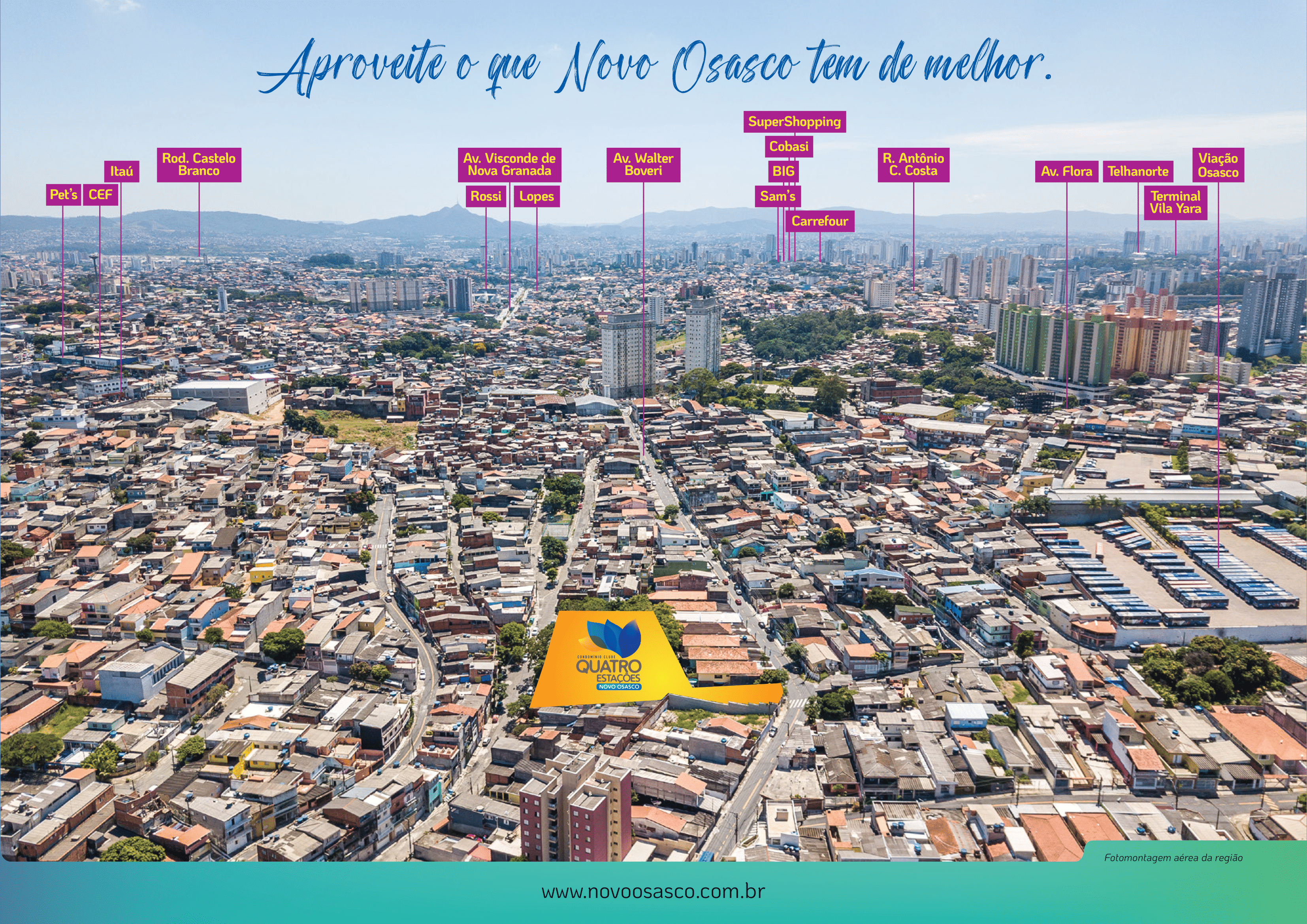 Mapa de localização do Quatro Estações em Novo Osasco - Rua Aparecida Ivone Munhoz